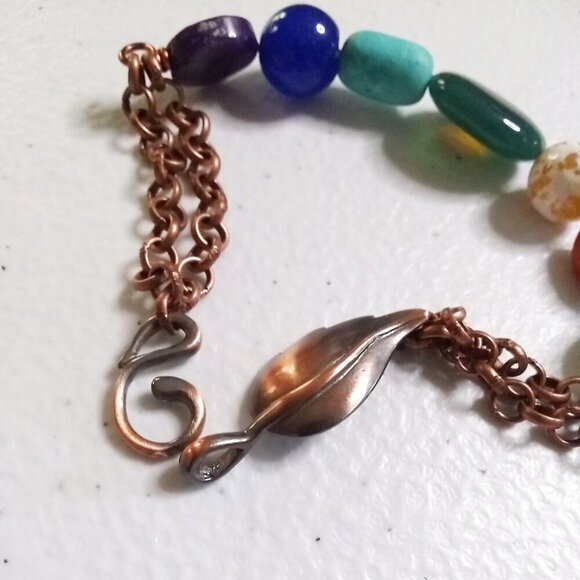 7 Chakra Bracelet | Semi-Precious Stones | OOAK Handmade Spiritual Jewelry - Picture 7 of 13